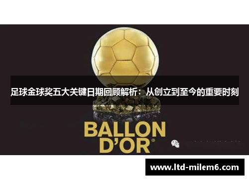 足球金球奖五大关键日期回顾解析：从创立到至今的重要时刻